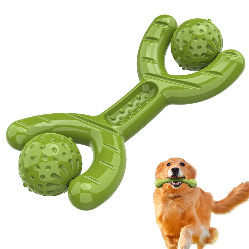 Dog Toys for Aggressive Chewers - Interactive Dog Toys Tough Dog Toys for Medium/Large Breed Durable Dog Chew Toys for Boredom Indestructible Dog Bones Toy to Keep Them Busy Real Bacon Flavor