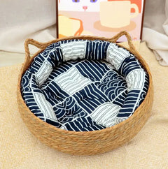 Cozy Woven Cat Bed – Where Cuteness Meets Comfort!